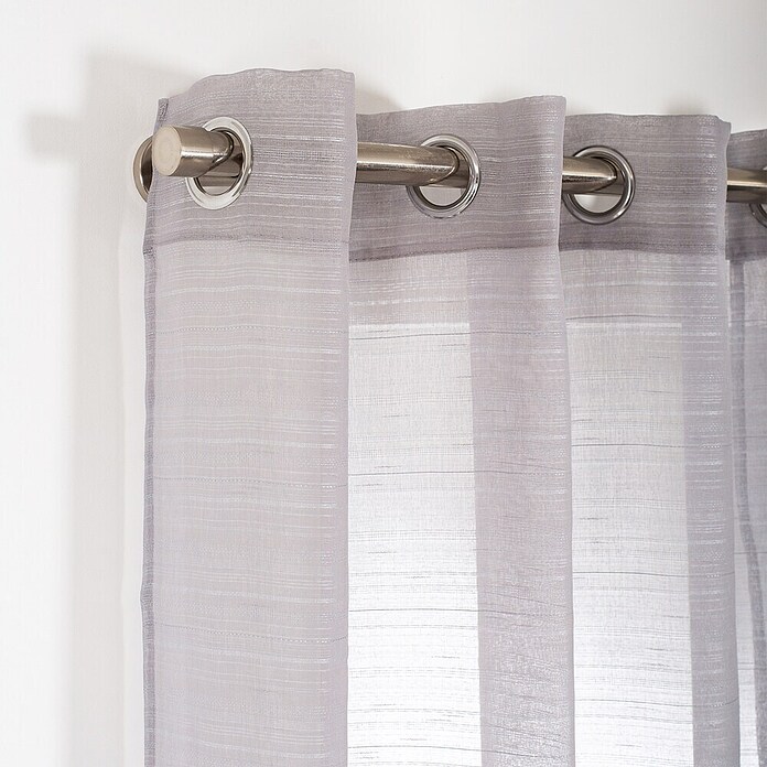 Visillo para ventana Lola (An x Al: 140 x 260 cm, 100% poliéster, Gris) | BAUHAUS
