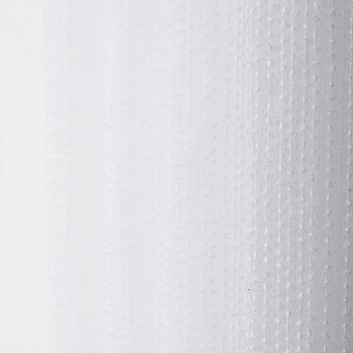 Visillo para ventana Trevi - An x Al: 140 x 240 cm, 100% poliéster, Blanco - Tejido de cortina blanco translúcido con un delicado patrón de rayas texturizadas.