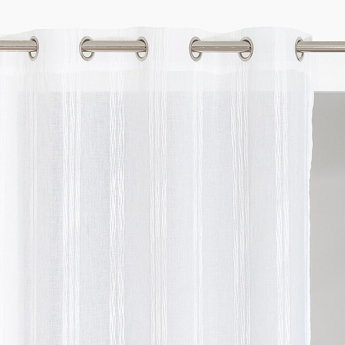 Visillo para ventana Abigail (An x Al: 140 x 260 cm, 100% poliéster, Blanco) | BAUHAUS