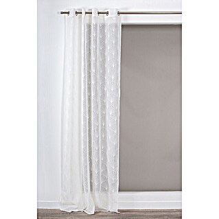 Visillo para ventana bordado Baker (An x Al: 140 x 260 cm, 100% poliéster, Blanco)