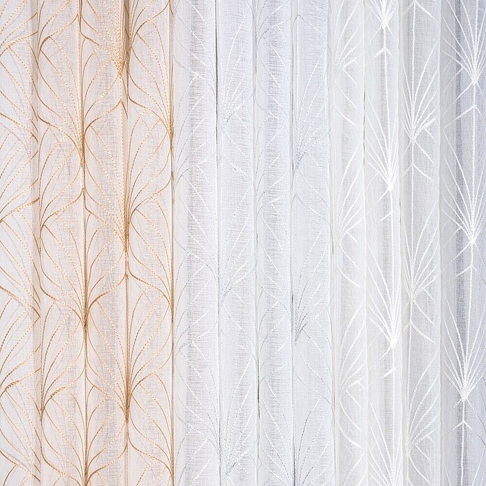 Visillo para ventana bordado Baker (An x Al: 140 x 260 cm, 100% poliéster, Blanco) | BAUHAUS