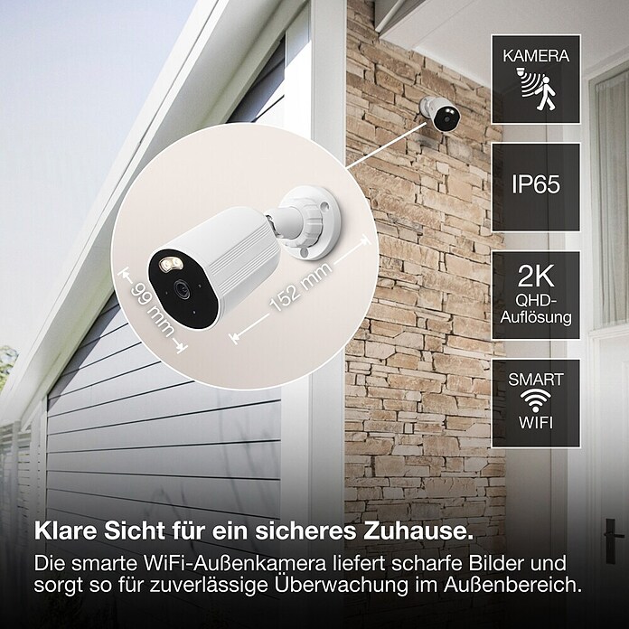 Osram Smart+ Überwachungskamera Outdoor Fixed (Passend für: Alarmsystem, Smart Home System) | BAUHAUS