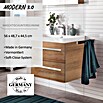 Modern 3.0 Waschtischunterschrank (49 x 56 x 42 cm, 2 Schubkästen, Berg Eiche, Matt)
