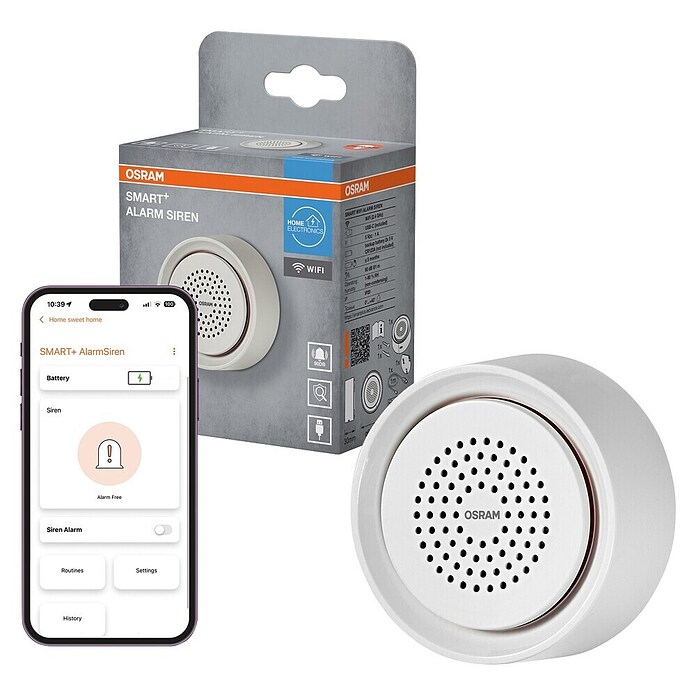 Osram Smart+ Alarmsirene (Innen, 90 dB, Netzbetrieben) | BAUHAUS