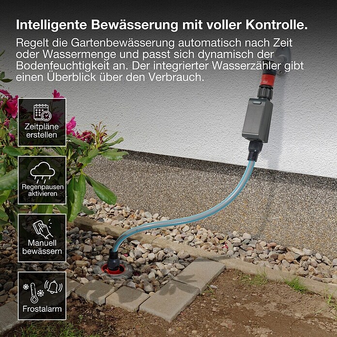 Osram Smart+ Bewässerungssteuerung (Batteriebetrieben, Passend für: Bewässerungssteuerung, Smart Home System, 1 & ¾ Zoll Wasserhahn) | BAUHAUS