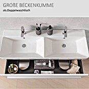 Modern 3.0 Einbauwaschbecken (120 x 46 cm, Keramik, Weiß)