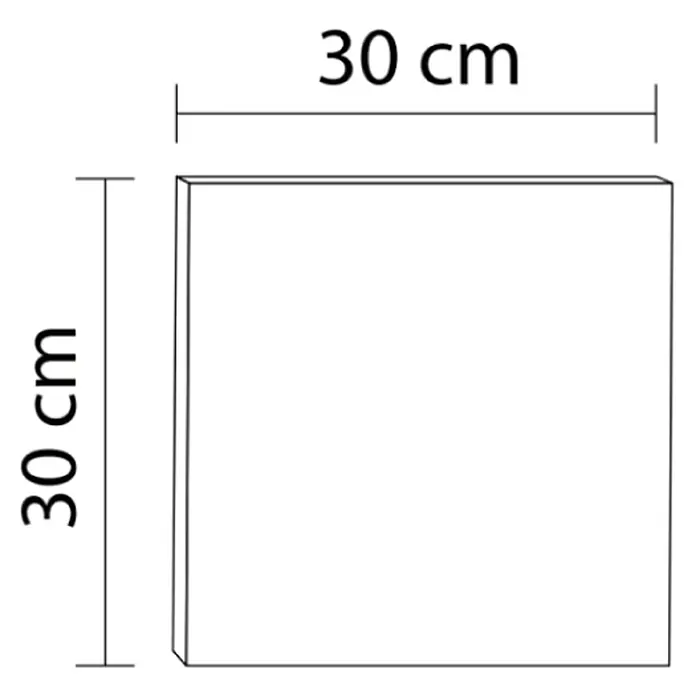 Kiamami Valentina Badmöbel-Set - Hellblau - Weißes quadratisches Paneel, 30x30 cm Abmessungen dargestellt.