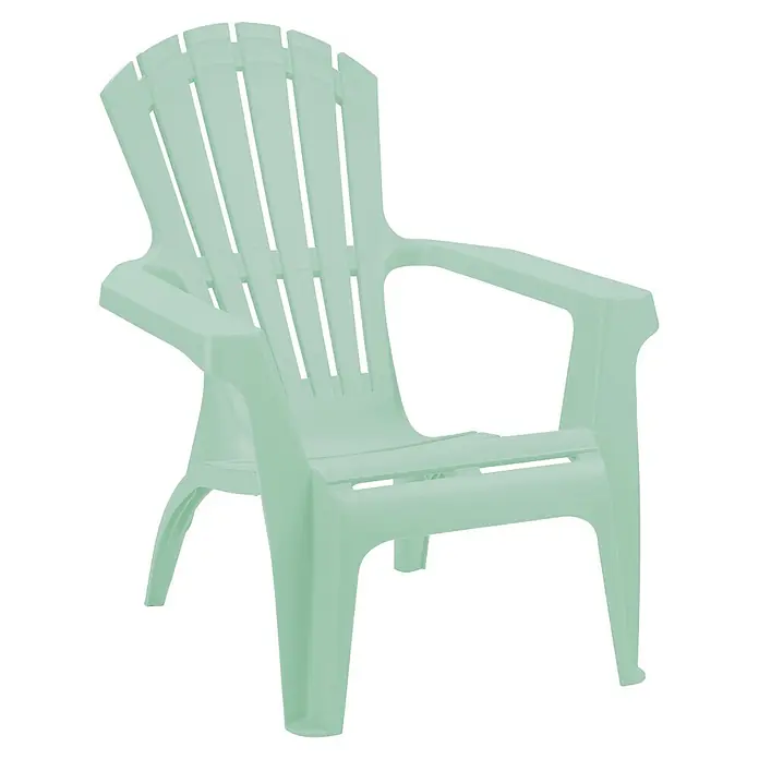 Stapelstuhl Dolomiti - Polypropylen, Mint, B x T x H: 86 x 75 x 86 cm - Hellgrüner Kunststoff-Adirondack-Loungesessel.