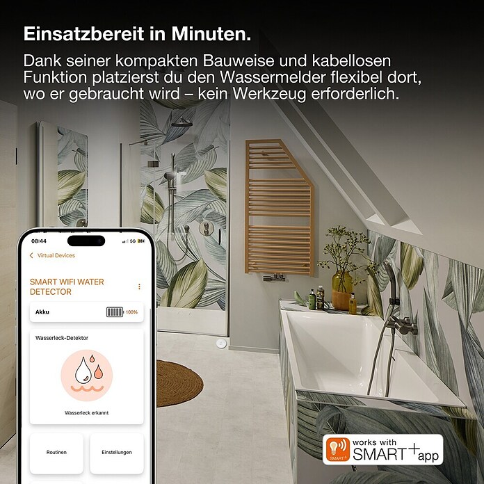 Ledvance Smart+ WiFi Wassermelder (Anwendungsbereich: Innen, Passend für: Google Home) | BAUHAUS