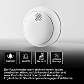 Osram Rauchwarnmelder Smoke Detector (Durchmesser: 8,6 cm, Batterielaufzeit: 5 Jahre, Alarmsignal: 85 dB, 1 Stk.) | BAUHAUS