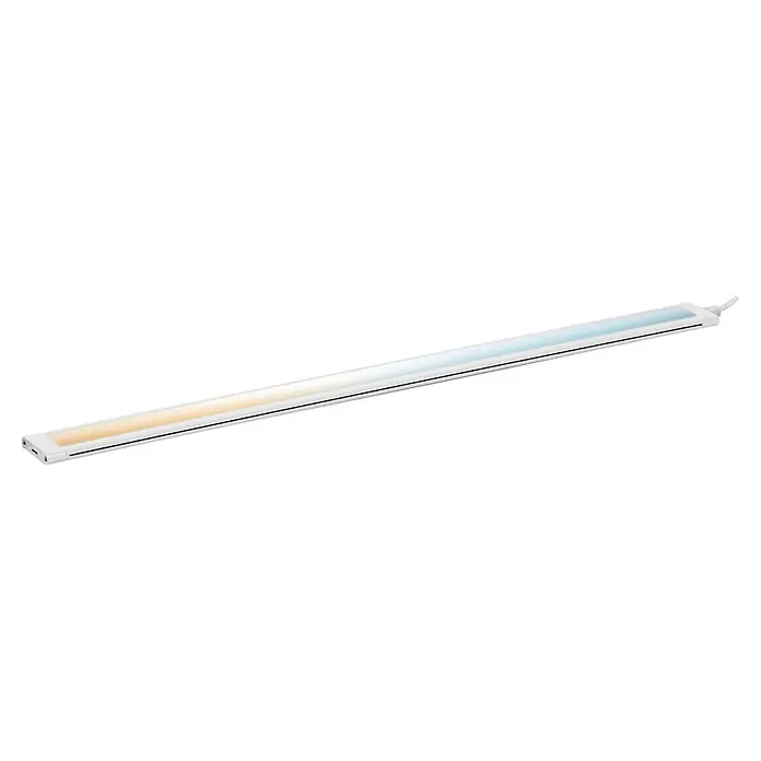 Ledvance LED-Unterbauleuchte - 7 W, Länge: 45,7 cm, Lichtfarbe: Mehrfarbig - Lineare LED-Leuchte mit weißem Gehäuse, zeigt warmweißes und kaltweißes Licht, mit Kabel.