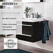 Modern 3.0 Waschtischunterschrank (49 x 56 x 42 cm, 2 Schubkästen, Darkoak, Matt)