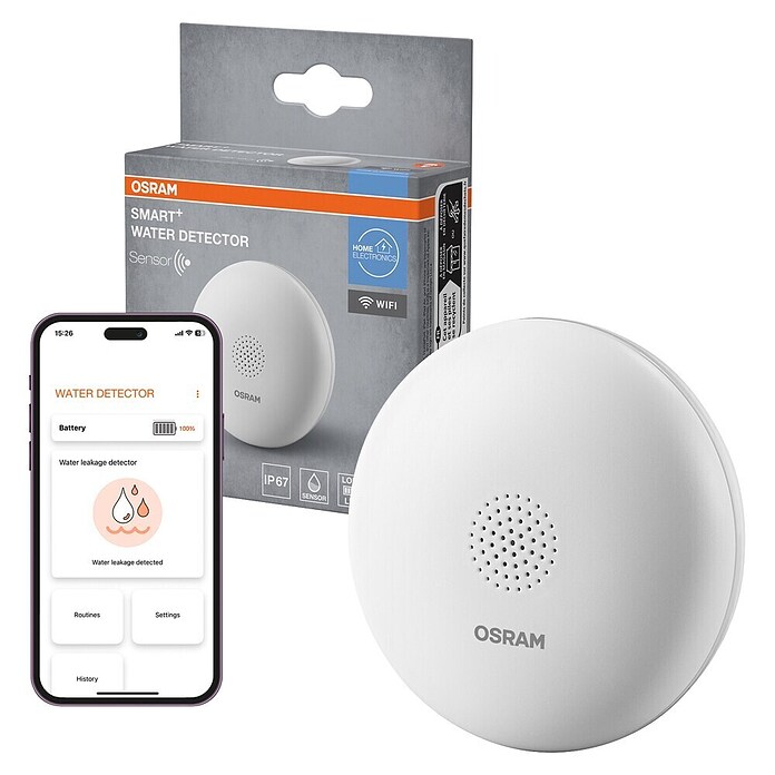 Ledvance Smart+ WiFi Wassermelder (Anwendungsbereich: Innen, Passend für: Google Home) | BAUHAUS