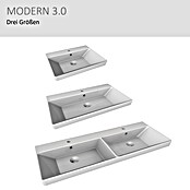 Modern 3.0 Einbauwaschbecken (80 x 46 cm, Keramik, Weiß)
