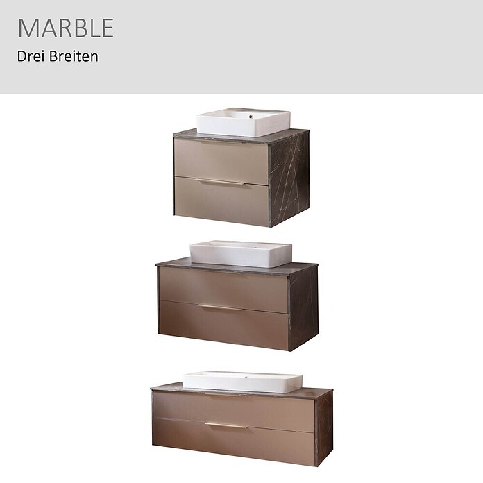 Camargue Marble Badmöbel-Set (90 cm, Goldbronze, 2 -tlg.) | BAUHAUS