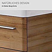 Modern 3.0 Waschtischunterschrank (49 x 116 x 42 cm, 2 Schubkästen, Berg Eiche, Matt)