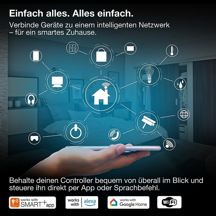 Osram Smart+ Bewässerungssteuerung (Batteriebetrieben, Passend für: Bewässerungssteuerung, Smart Home System, 1 & ¾ Zoll Wasserhahn) | BAUHAUS