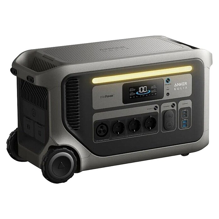 Anker Solix Prijenosna energetska stanica F3000  (3.072 Wh, Crna) | BAUHAUS