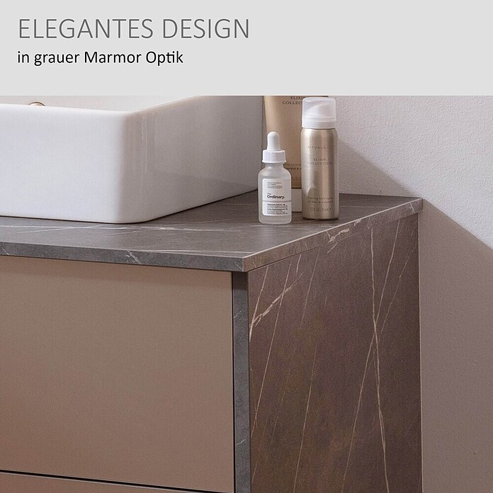 Camargue Marble Badmöbel-Set (90 cm, Goldbronze, 2 -tlg.) | BAUHAUS