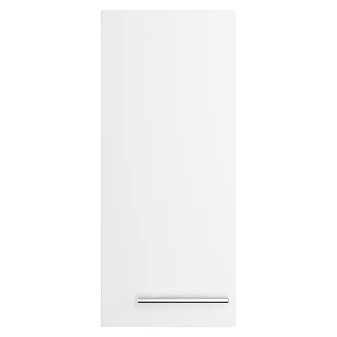 Optifit Optikomfort Küchen-Hängeschrank Bengt932 - Weiß - Strukturierte weiße Platte mit einem horizontalen silbernen Stangengriff.