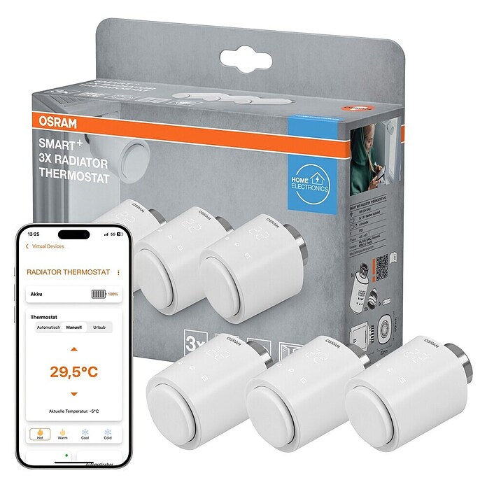 Osram Heizkörper-Thermostat 3 Stück (M30 x 1,5 mm, 1 Stk.) | BAUHAUS