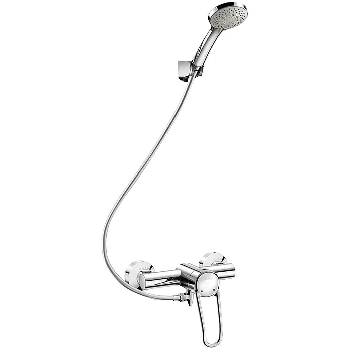 Delabie Duschsystem 2739EPHYG -  - Verchromtes Duschset mit Handbrause, Schlauch und Mischbatterie.