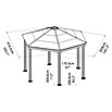 Palram Pavillon Roma (4,15 x 3,59 x 3,05 m, Anthrazit)