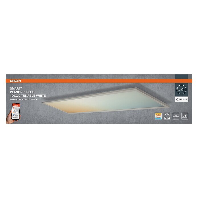 Ledvance Smart+ WiFi LED-Panel Planon Plus (36 W, L x B x H: 120 x 30 x 5,6 cm, Weiß) | BAUHAUS