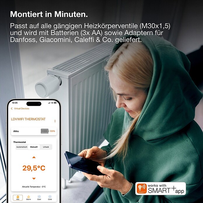 Osram Heizkörper-Thermostat 3 Stück (M30 x 1,5 mm, 1 Stk.) | BAUHAUS