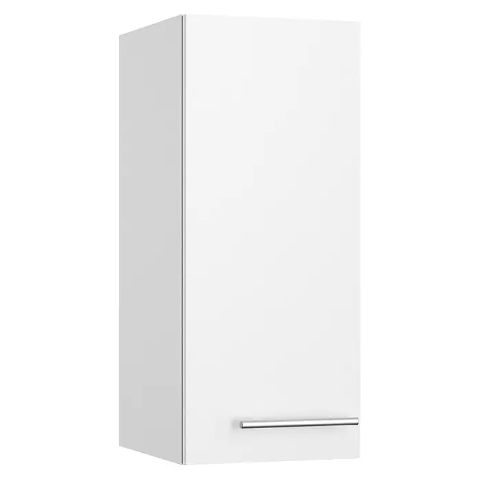 Optifit Optikomfort Küchen-Hängeschrank Bengt932 - Weiß - Weißer Wandschrank für die Küche mit einem silbernen Stangengriff.