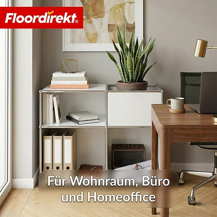 Floordirekt Metallregal Concept Epure MK-030 Weiß - Anzahl Böden: 3 Stk., Schrauben, Weiß - Weißes, modulares Regalsystem mit Chromrahmen, zur organisierten Aufbewahrung im Homeoffice.