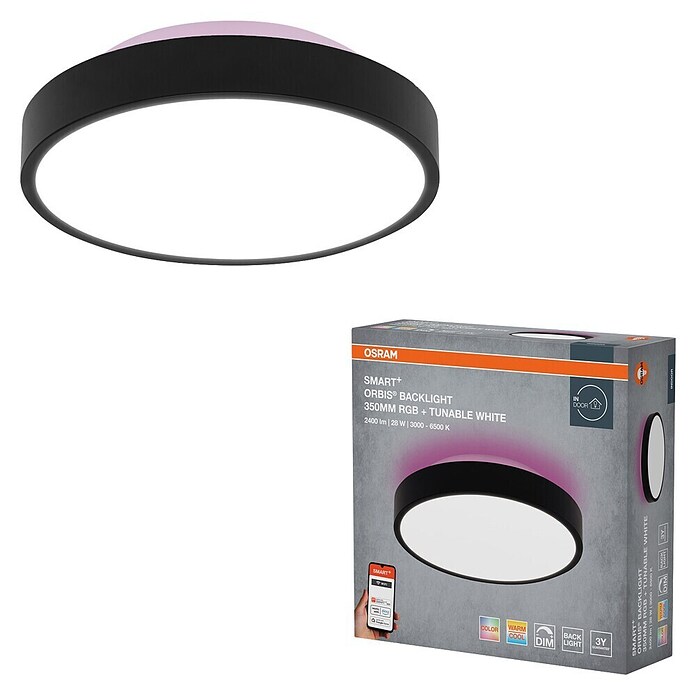 Ledvance Led-plafondlamp, rond (28 W, Ø x h: 35 x 9 cm, RGBW) | BAUHAUS