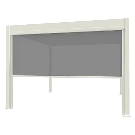 Weide  Pergola Sonnenrollo Weiß
