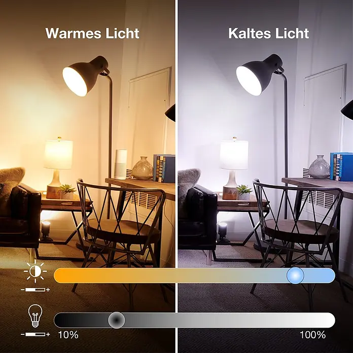 Osram Smart+ Smart-LED-Lampe - G9, 3,5 W, Mehrfarbig - Smarte Lampe demonstriert einstellbare Lichtfarbe von warm bis kalt und Helligkeit im Raum.