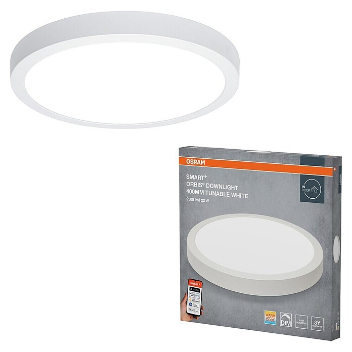 Ledvance Smart+ WiFi LED-Deckenleuchte (22 W, Mehrfarbig, Durchmesser: 40 cm) | BAUHAUS