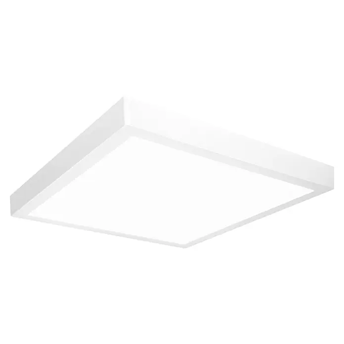 Ledvance LED-Deckenleuchte - 22 W, L x B x H: 40 x 40 x 3,7 cm, Mehrfarbig - Weißes quadratisches LED-Panel, beleuchtet.