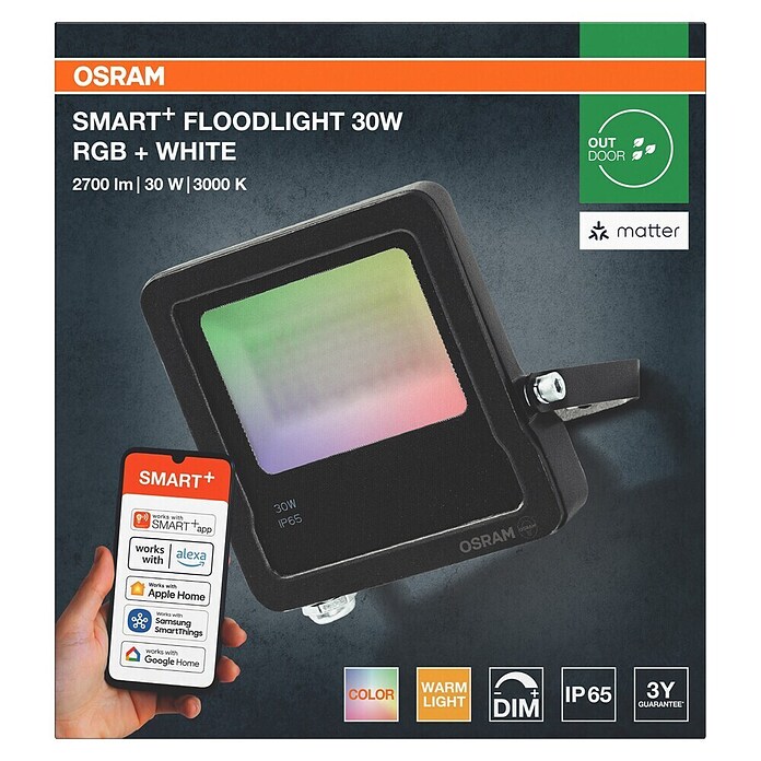 Ledvance Smart+ WiFi LED zunanja stenska svetilka Flood  () | Zunanje stenske svetilke | Zunanja svetila | Elektro in svetila | Izdelki | BAUHAUS