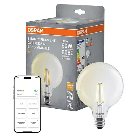 Osram Smart+ Smart-LED-Lampe Globe matter