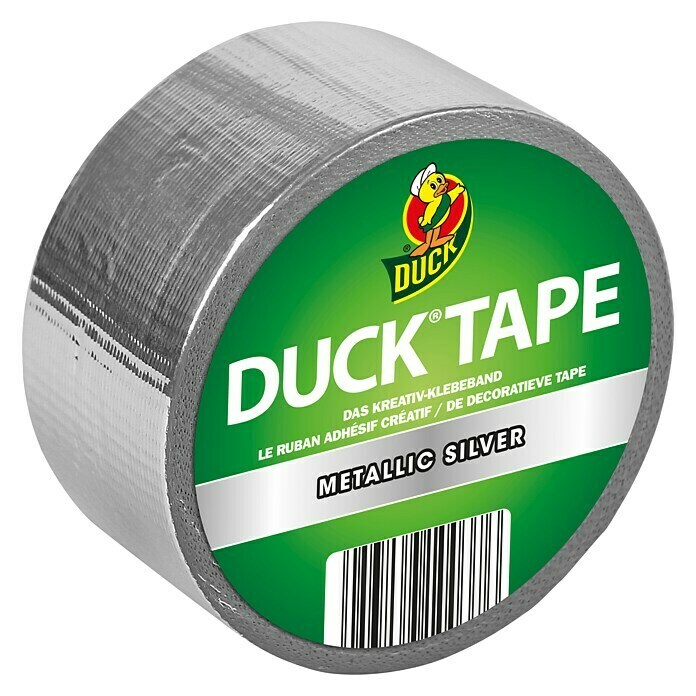 Duck Tape KreativklebebandMetallic Silver, 9,1 m x 48 mm Front View