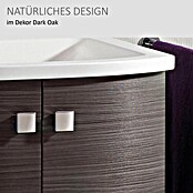 Camargue Wave Waschtischunterschrank (54 x 120 x 50 cm, Links, Darkoak, Matt)