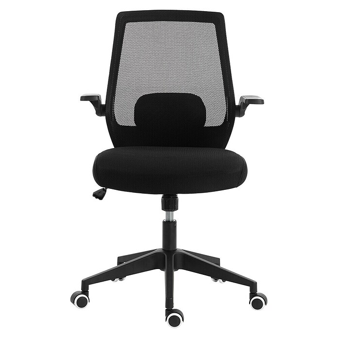 Silla de oficina Olivia (Negro, Reposabrazos) | BAUHAUS