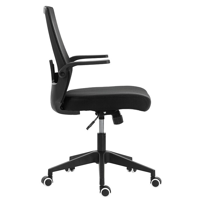 Silla de oficina Olivia (Negro, Reposabrazos) | BAUHAUS