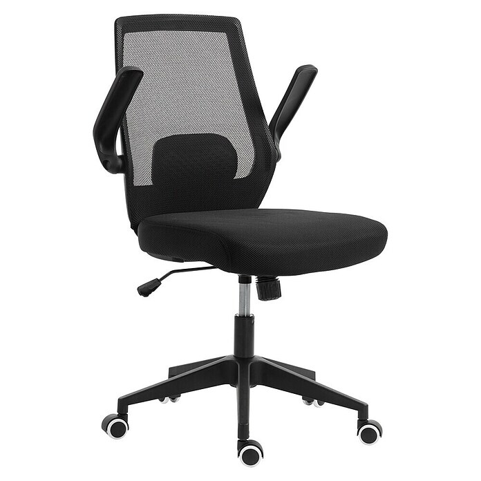 Silla de oficina Olivia (Negro, Reposabrazos) | BAUHAUS