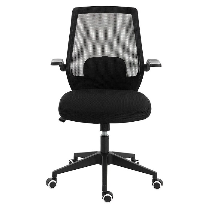 Silla de oficina Olivia (Negro, Reposabrazos) | BAUHAUS