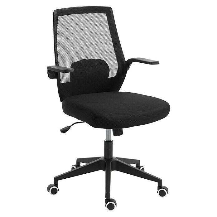 Silla de oficina Olivia (Negro, Reposabrazos) | BAUHAUS