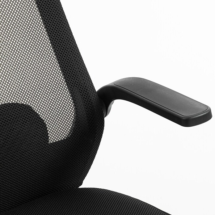 Silla de oficina Olivia (Negro, Reposabrazos) | BAUHAUS