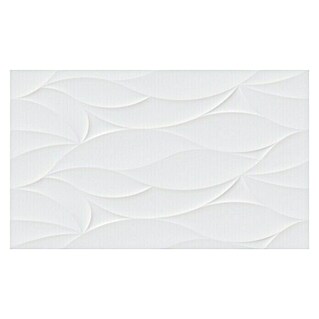 Revestimiento cerámico Ondas (33 x 55 cm, Blanco, Brillante)