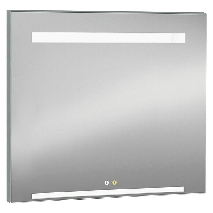 Camargue Espejo con luz LED Claire (Dimensiones (An x Al): 100 x 80 cm, Sensor luz fría/luz cálida, Con marco)