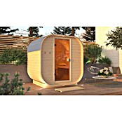 Karibu Fasssauna (9 KW Ofen mit externer Steuerung, Natur, L x B x H: 175 x 225 x 229 cm) | BAUHAUS