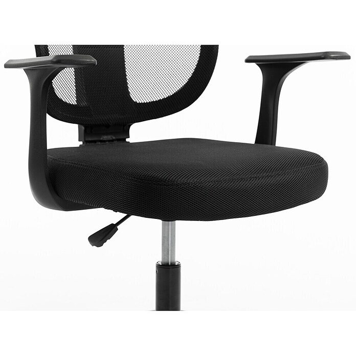 Silla de oficina Ana (Negro, Reposabrazos) | BAUHAUS